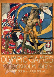 Olympics Games Stockholm 1912 - Folded Vintage Poster