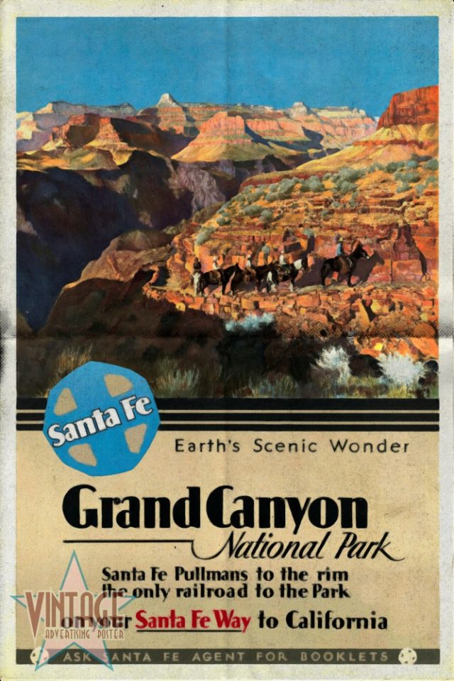 Santa Fe Train to Grand Canyon- Folded