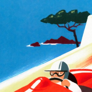 Riviera - Cote d'Azur - Vintage Poster - Texture