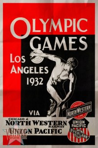 Olympics Games Los Angeles 1932 - Vintage Poster - Folded
