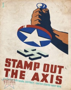 Stamp Out The Axis - Vintage Poster - Vintagelized 