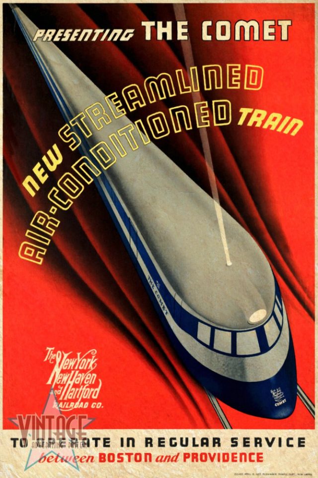 The Comet New Haven Train - Vintage Poster - Vintagelized