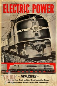 New Haven Electric Power Train - Vintage Poster - Vintagelized