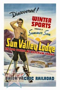 Sun Valley Lodge - Vintage Poster - Restored
