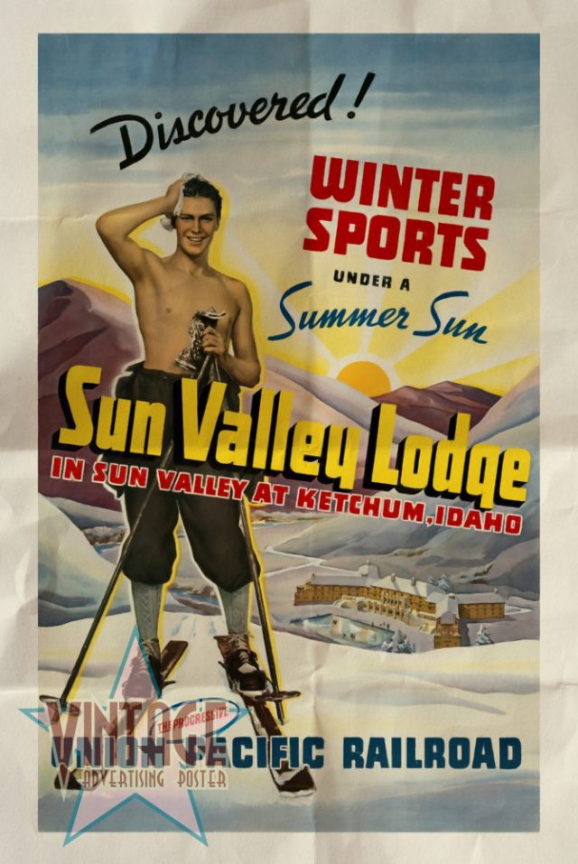 Sun Valley Lodge - Vintage Poster - Folded