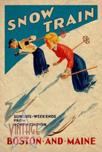Snow Train - Vintage Poster - Vintagelized