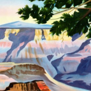 Visit Grand Canyon - Vintage Poster - Detail