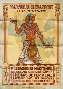 Marseille-Alexandrie La Route D'Egypte - Vintage Poster - Folded