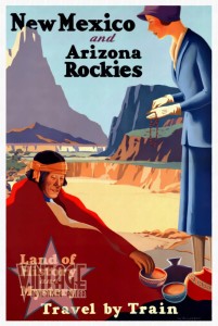 New Mexico and Arizona Rockies - Vintage Poster - Restored