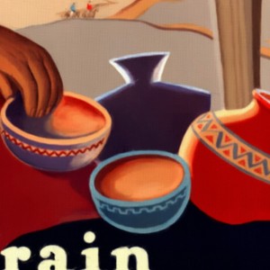 New Mexico and Arizona Rockies - Vintage Poster - Detail