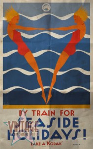 Seaside Holidays Australia - Vintage Poster - Folded