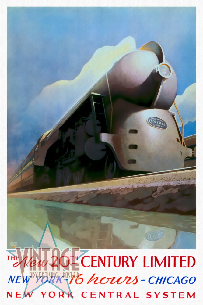 The New 20th Century Limited - Vintage Poster - Restored